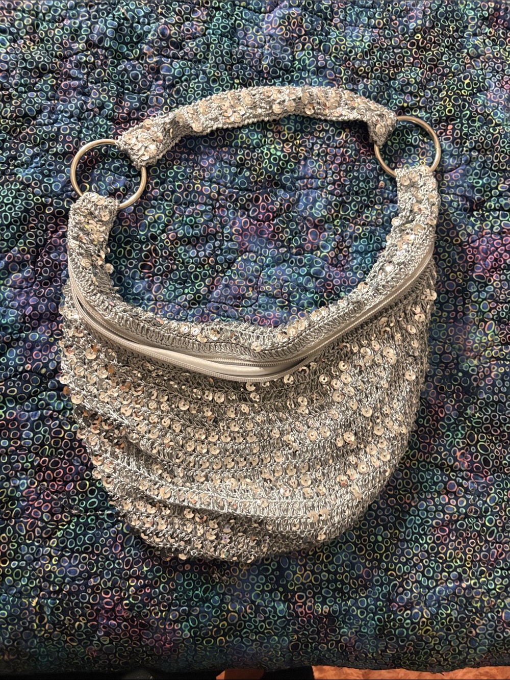 Apt. 9 Silver Sequin Shoulder Bag